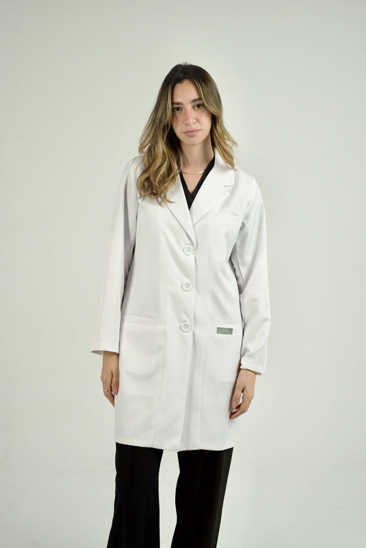 Ivory Flex Lab Coat